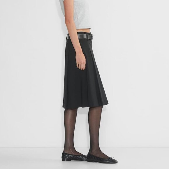 BNWOT Aritzia Sunday Best Cornetto Low-rise Pleated Midi Skirt Size 2 - Picture 2 of 11